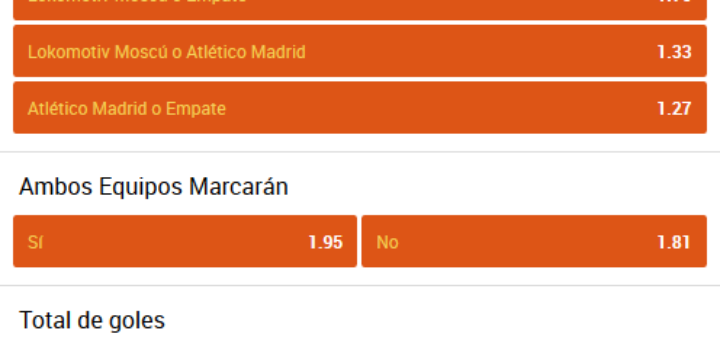 Lokomotiv - Atlético apuestas