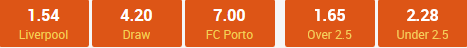 bets Liverpool Porto